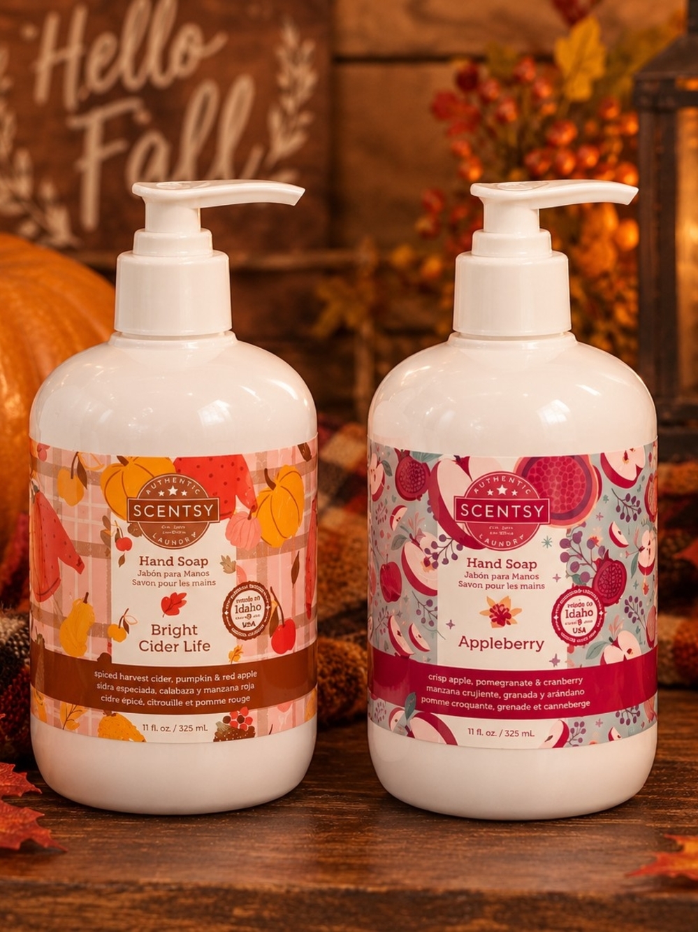 Scentsy Handsoap Duo - Includes Bright Cider Life & Appleberry Scents